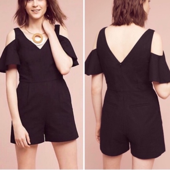Anthropologie  elevenses  women’s short romper - Picture 1 of 14